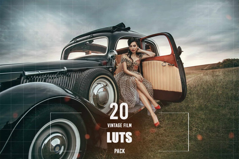 20组复古电影质感调色LUTS预设 20 Vintage Film LUTs Pack
