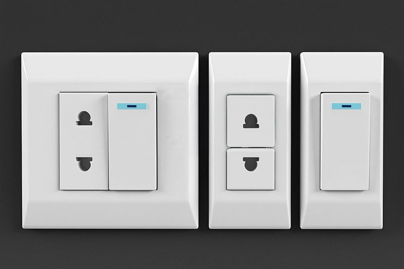 墙壁插座模型插座开关3D模型素材(C4D,Blender,FBX)