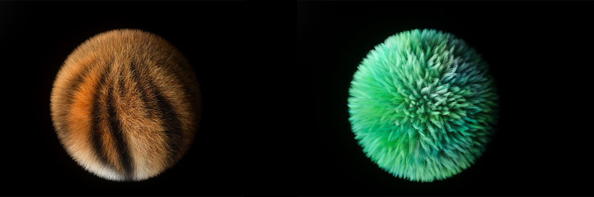 C4D3个毛球毛发毛绒绒OC工程 C4D3个毛球毛发毛绒绒OC工程