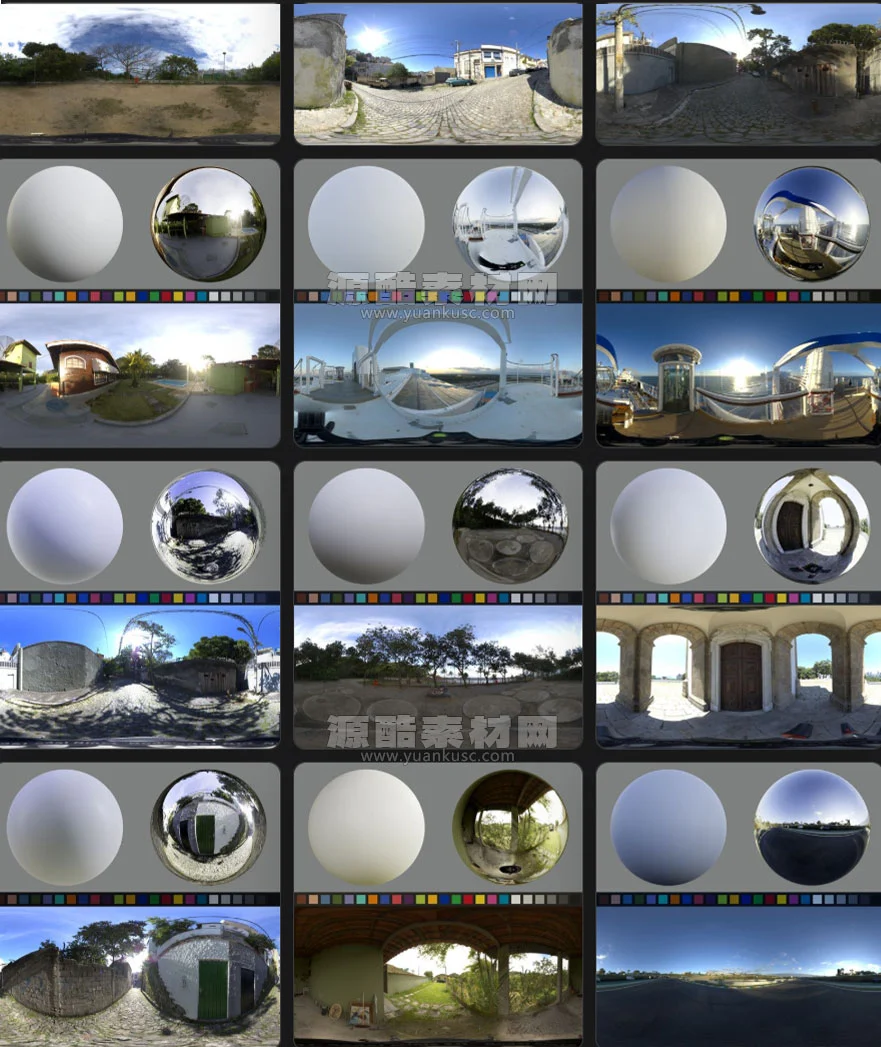 30种GSG灰猩猩高分辨率户外hdr天空HDRI贴图 Pack Paradise