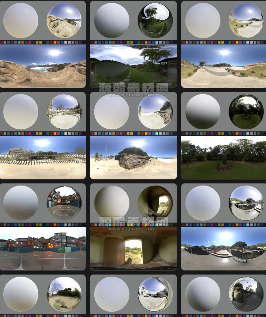 30种GSG灰猩猩高分辨率户外hdr天空HDRI贴图 Pack Paradise