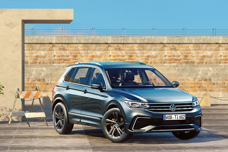 C4D-途观SUV汽车户外场景RS渲染工程suv汽车模型