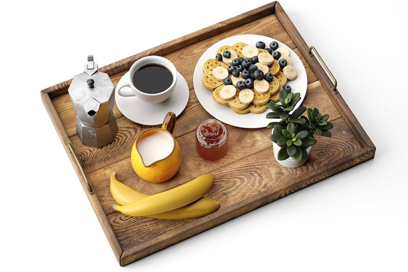 香蕉蜂蜜托盘蓝莓多肉模型3D模型素材下载(C4D,Blender,FBX)