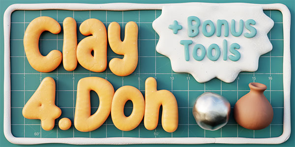 Blender粘土材质资产预设 Clay Doh 4 Beta 06 – Tools & Shaders