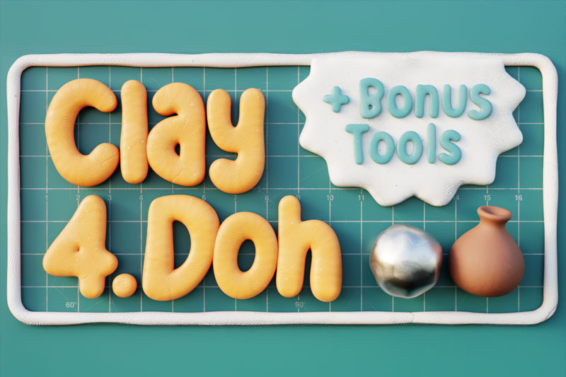 Blender粘土材质资产预设 Clay Doh 4 Beta 06 – Tools & Shaders