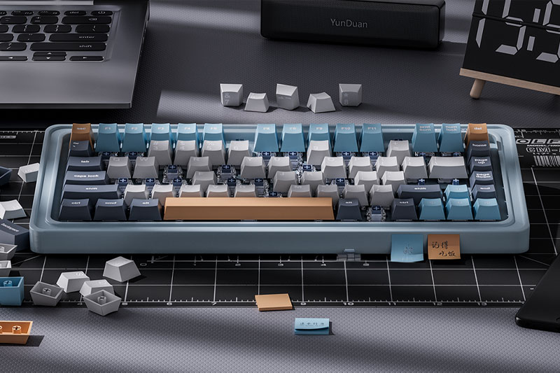 C4D机械键盘场景OC渲染工程键盘模型