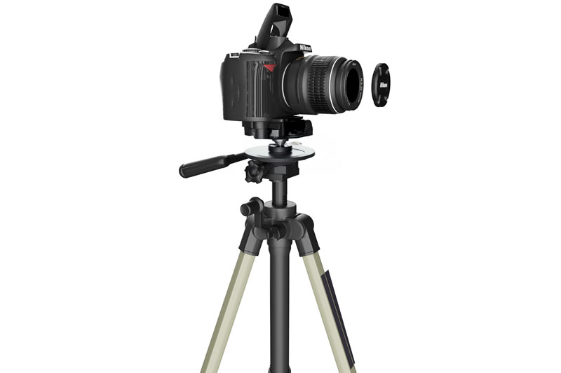 数码相机模型相机三脚架3D模型素材(C4D,FBX)