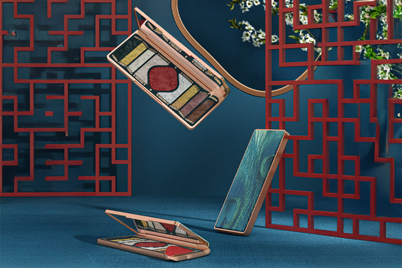 C4D中国风眼影盘场景OC渲染工程化妆品模型