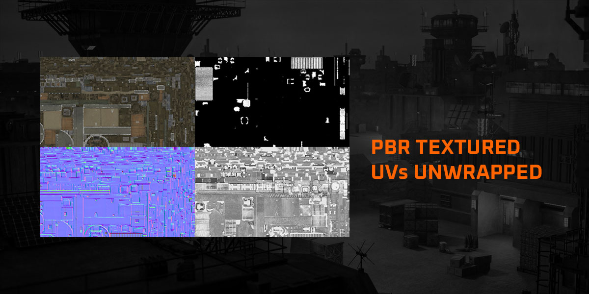 科幻军事基地模型3D模型资产下载(Blender) Grid Armada Military Base – Military Structures Kitbash Greeble Assets
