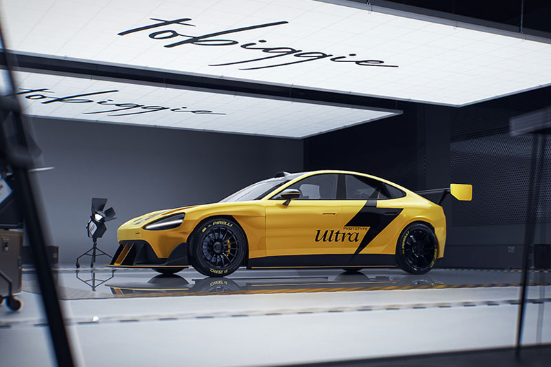 C4D小米su7Ultra摄影棚拍摄场景OC渲染工程小米跑车模型