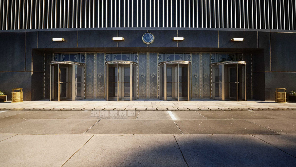 复古黑影未来主义城市建筑3D模型素材(Blender) KitBash3D – Noir Futurism