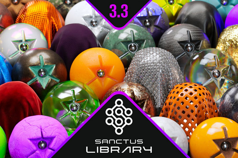 Blender程序化石砖地板面料木板材质预设库 Sanctus Library v3.3.0