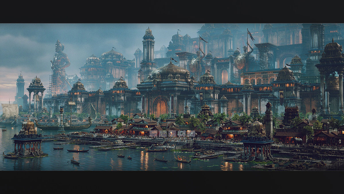 印度寺庙古典建筑模型3D模型素材(Blender) CHOLA NADU – Kitbash Set