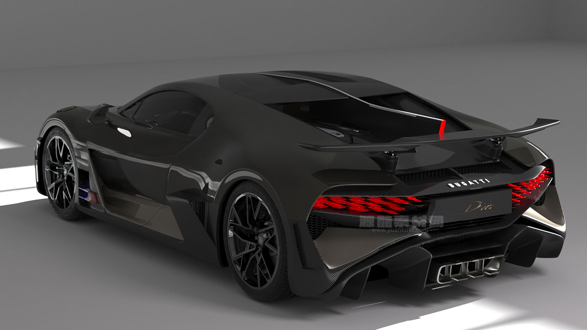 C4D布加迪Divo跑车OC渲染工程布加迪跑车模型