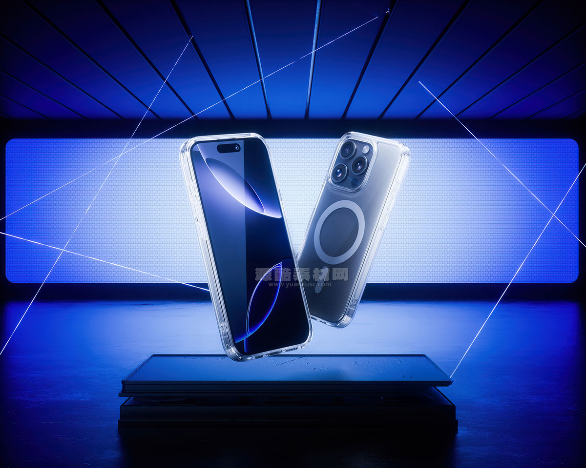 C4DiPhone透明手机壳场景OC渲染工程iPhone手机模型