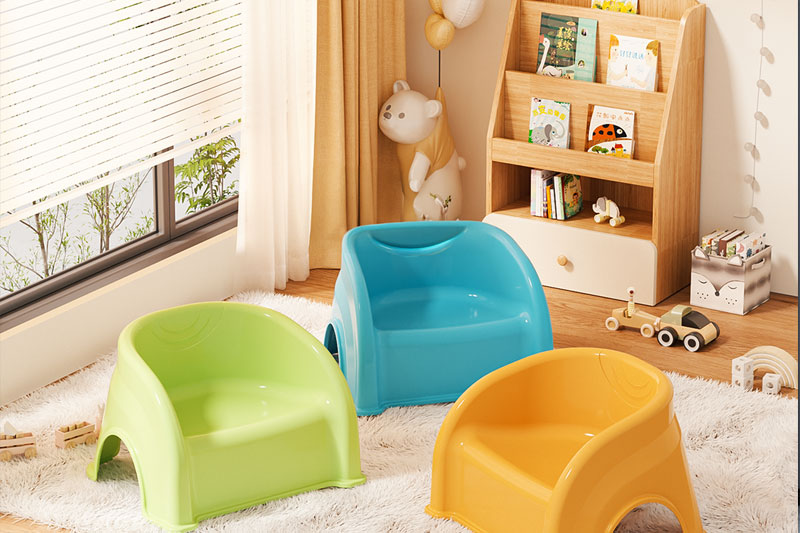 C4D儿童房靠背椅室内场景OC渲染工程儿童椅子书架模型素材下载