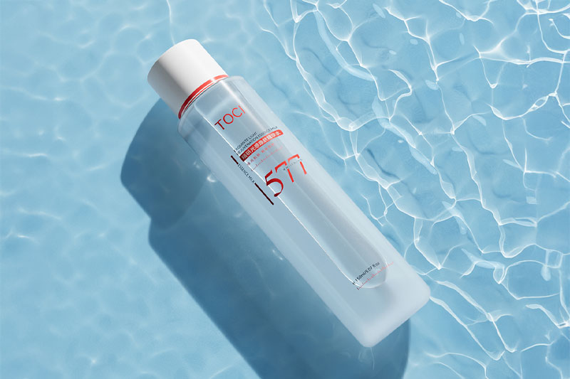 C4D爽肤水波纹场景OC渲染工程护肤品3D模型素材