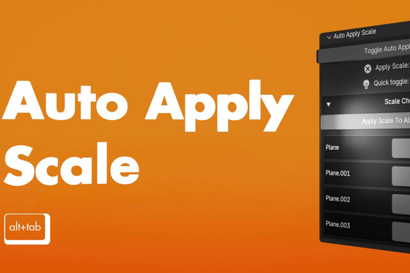 Blender自动比例调整插件 Auto Apply Scale V1.3.0