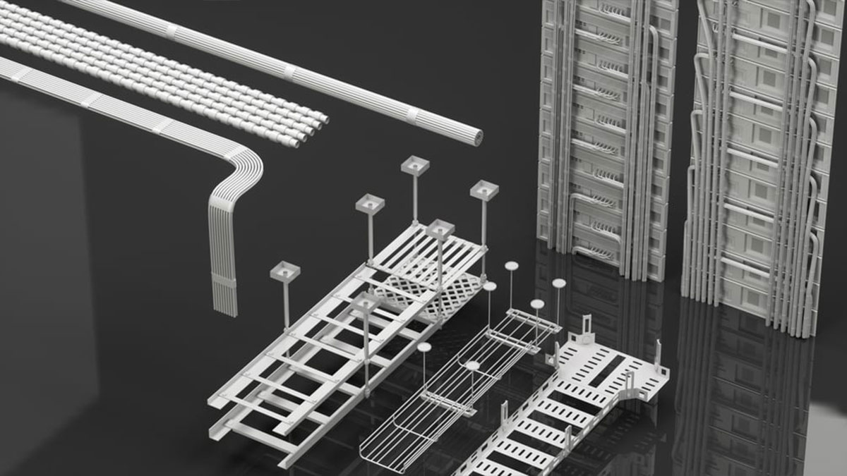 机房数据中心构建器模型套件C4D预设+FBX通用格式 Data Center Builder Kit [Cinema 4D/FBX]