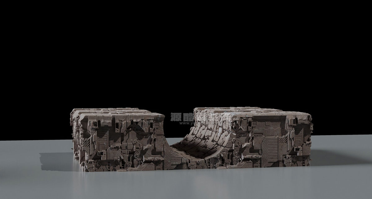 科幻古遗迹资产3D模型素材下载 Ancient Sci-Fi Kitbash 3D Assets