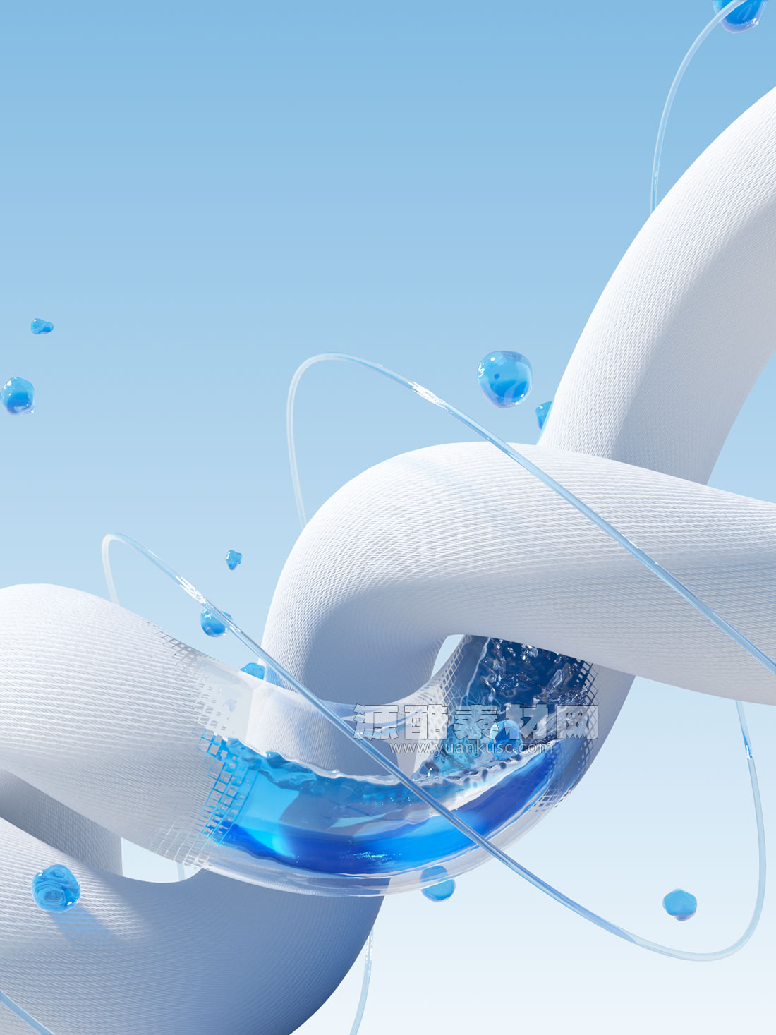C4D透气冰丝布料材质OC渲染工程冰丝材质C4D模型素材