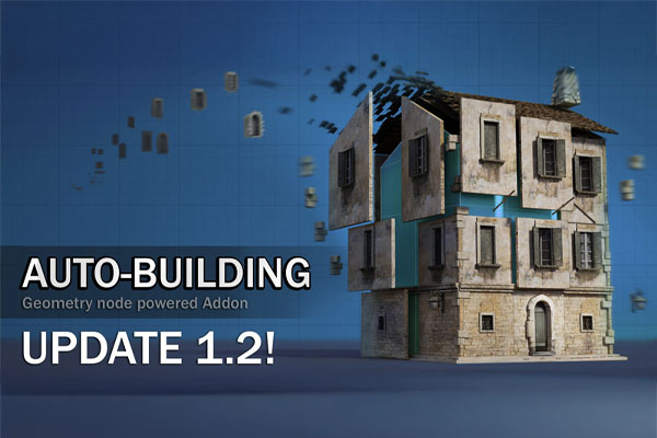 Blender建筑楼房自动生成器插件 Auto-Building v1.2.7+Assets预设