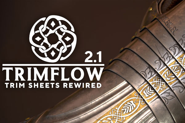 Blender非破坏性图案贴图纹理装饰修剪插件 Trimflow v2.1.2 + 使用教程