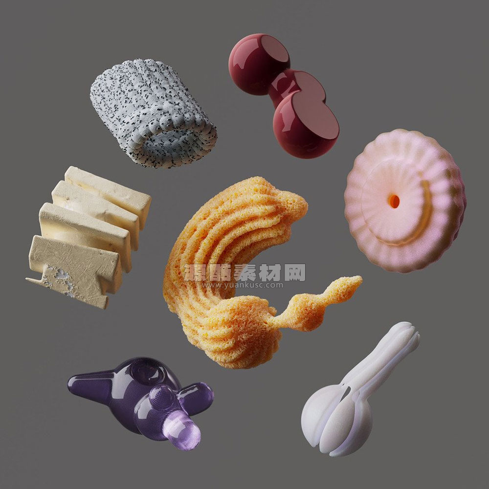 200个Vincent抽象艺术模型3D模型素材(C4D,Blender,FBX,OBJ) 200 OBJECT MODEL PACK
