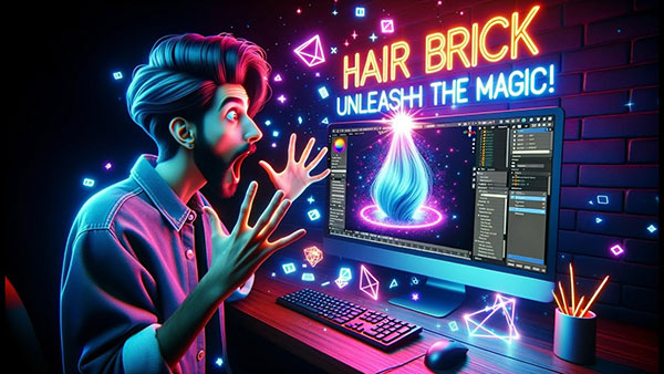 Blender头发制作生成工具插件 Hair Brick Pro v6.2