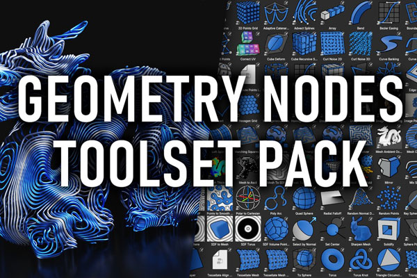 Blender效果器和变形器节点资产预设 Higgsas Geometry Nodes Toolset V11