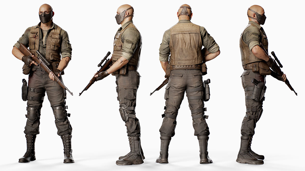 游戏反派人物角色3D模型(Blender/OBJ/FBX) Bad Guy Game Character