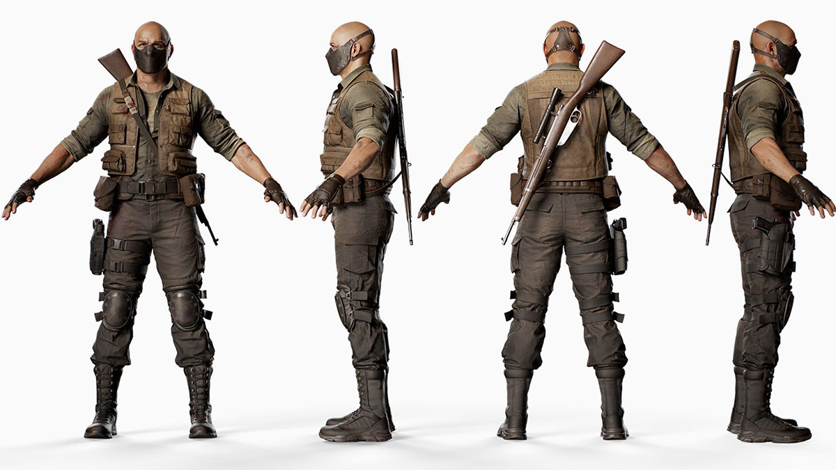 游戏反派人物角色3D模型(Blender/OBJ/FBX) Bad Guy Game Character