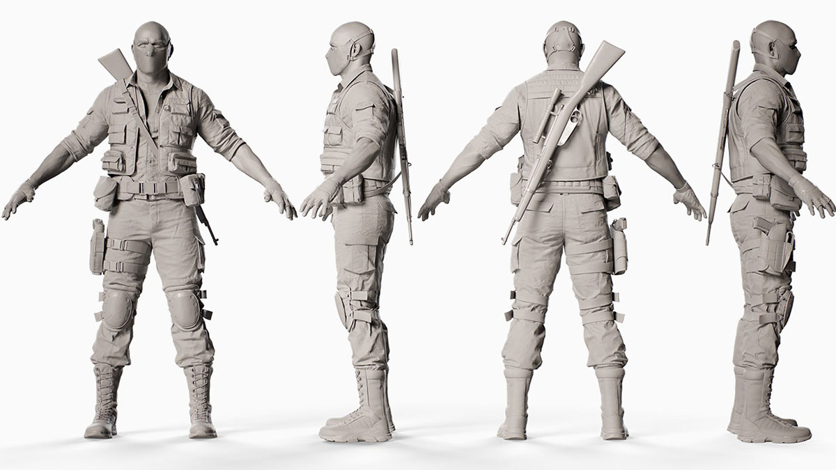 游戏反派人物角色3D模型(Blender/OBJ/FBX) Bad Guy Game Character