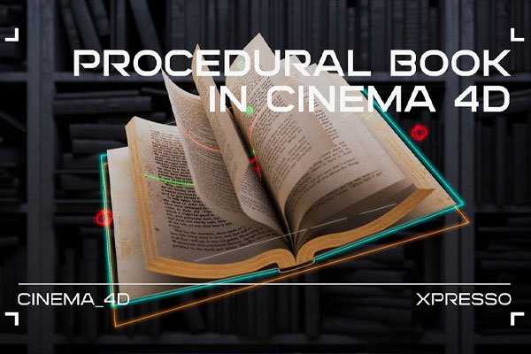 C4D程序化书籍翻书动画模型预设资产 Procedural Book in Cinema 4D [C4D/Xpresso]