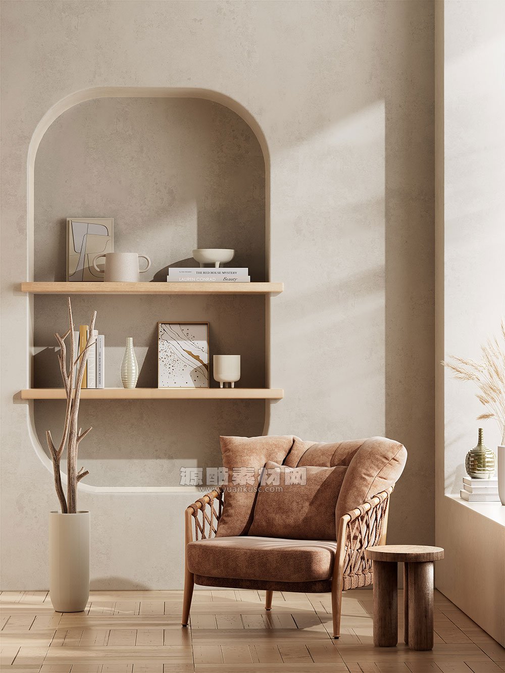 C4D室内椅子场景OC渲染工程摆件椅子模型素材