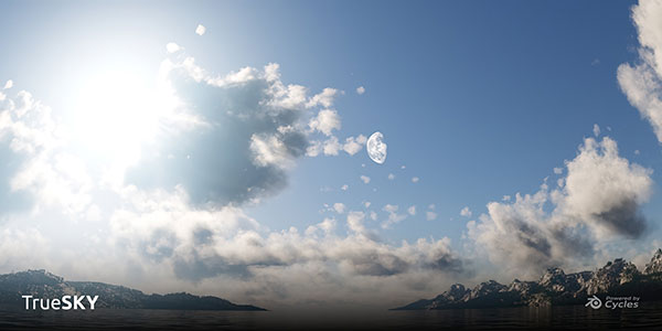 Blender三维空间真实天空模拟插件 True-Sky v2.2.4