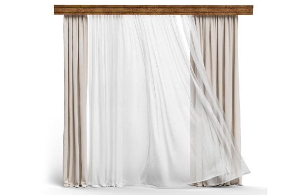 窗帘模型3D模型素材(C4D,FBX)