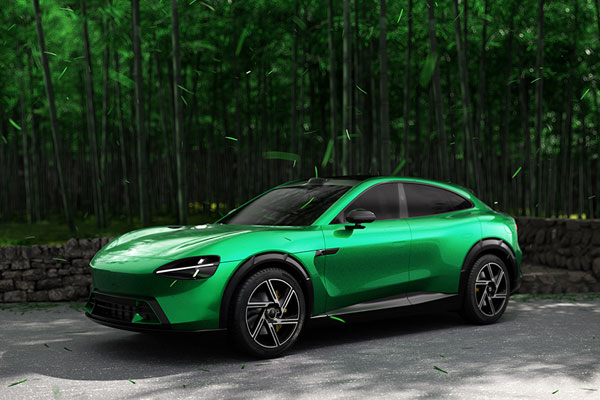 C4D小米YU7户外竹林场景OC渲染工程小米汽车模型素材