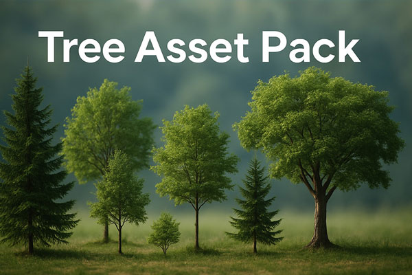 自然环境植物大型树木3D模型资产(Blender) Large Tree Asset Pack