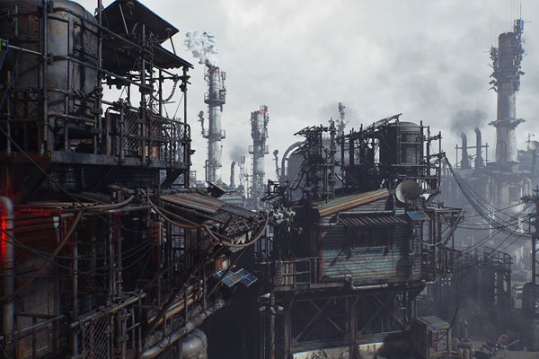 后末日生存环境废土世界破败建筑3D模型素材(FBX格式) Artstation – Post Apocalypse Survivor Environment Kitbash set