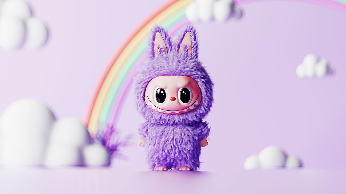 C4D拉布布玩偶OC渲染工程LABUBU拉布布模型素材