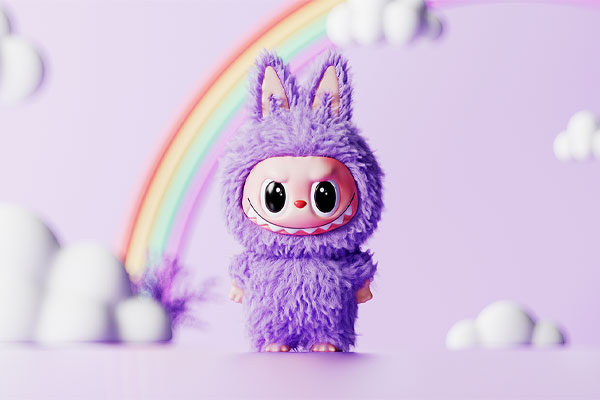 C4D拉布布玩偶OC渲染工程LABUBU拉布布模型素材