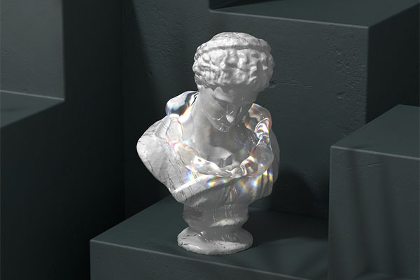 C4D大卫雕塑静态焦散效果RS渲染工程大卫雕塑C4D模型素材