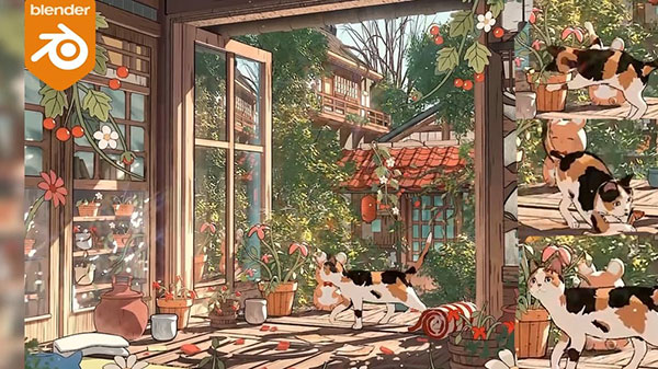 Blender风格化卡通绘画风格资产插件 Stylized Asset Suite for Blender