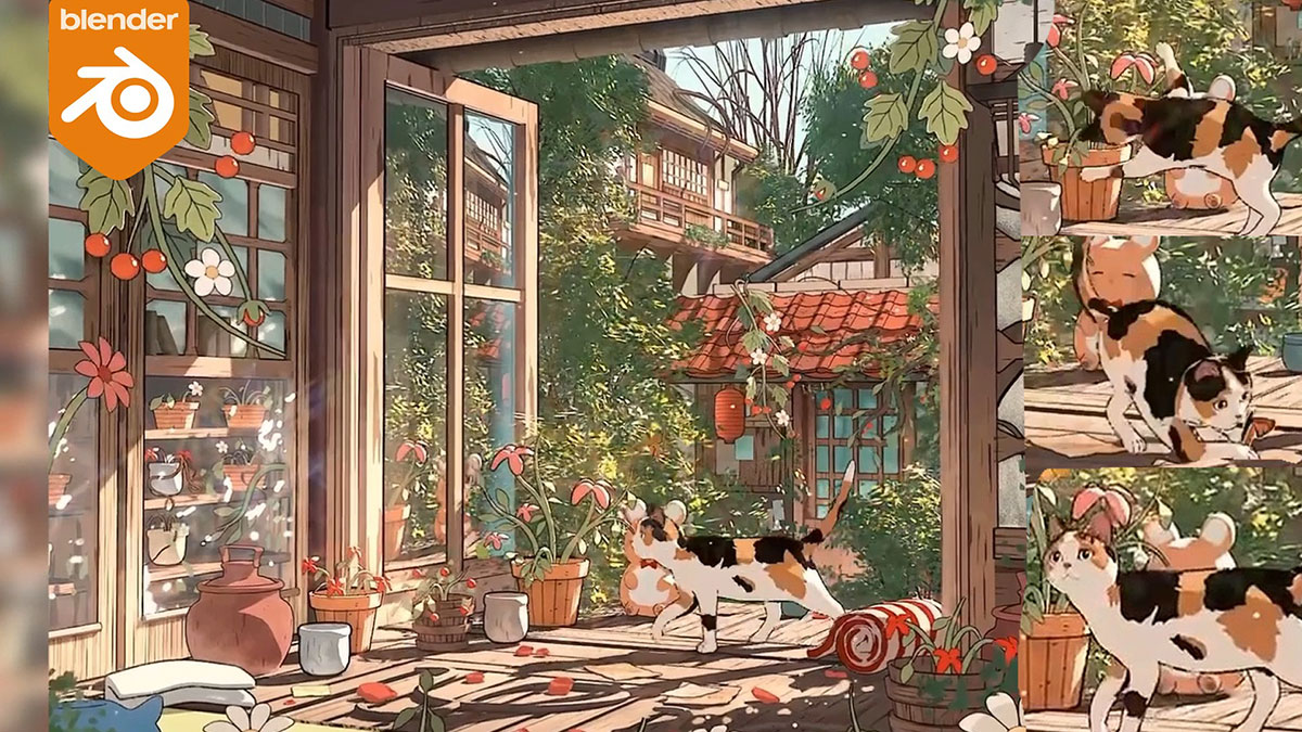 Blender风格化卡通绘画风格资产插件 Stylized Asset Suite for Blender