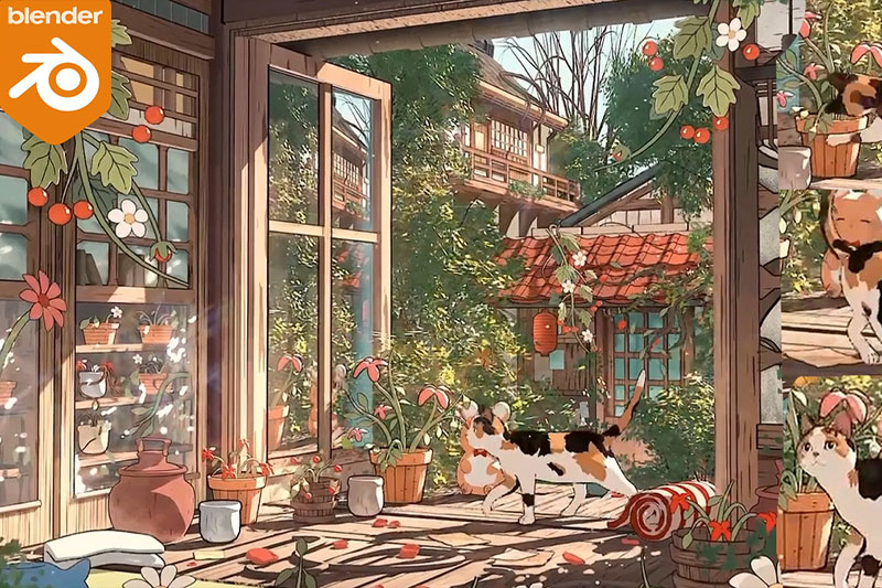 Blender风格化卡通绘画风格资产插件 Stylized Asset Suite for Blender