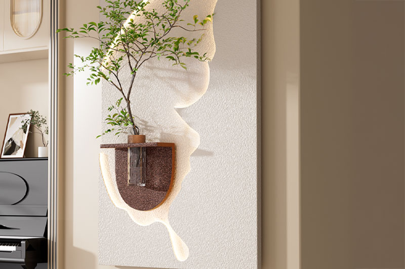 C4D壁画盆栽室内场景OC渲染工程盆栽3D模型素材