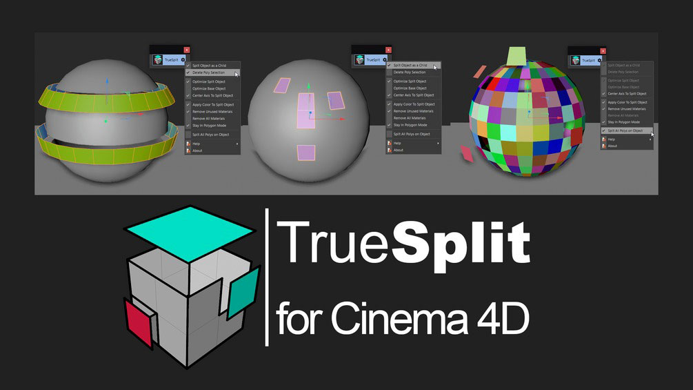 C4D多边形拆分建模辅助插件