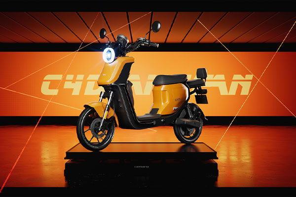 C4D小牛电动车激光场景OC渲染工程电瓶车模型素材