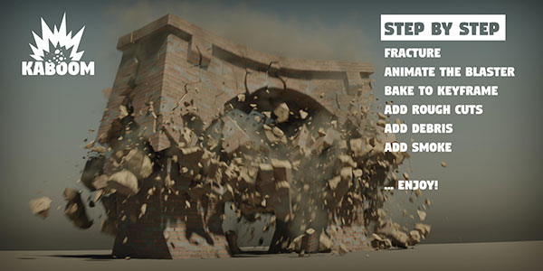 Blender三维模型爆炸破碎效果插件 Kaboom v1.6.0